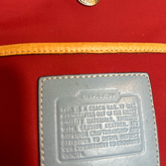 Authentic Coach Red Nylon Weekend Tote Bag - Picture 8 of 15